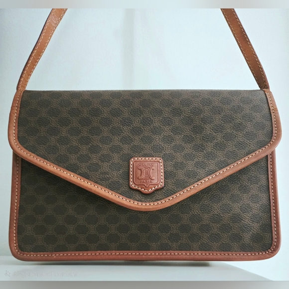 Celine Handbags - Authentic CELINE Macadam Pochette Clutch Crossbody Wallet WOC Shoulder Bag